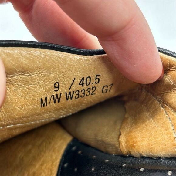 Born Women's Black Leather Slip On Mules Size 9 Buckle Accent Fall Comfort - Picture 12 of 13